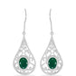 Cercei din Argint 925 ( 4.64 grame ) cu Calcedon Verde 2.21 Carate