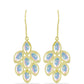 Cercei din Argint 925 Placat cu Aur ( 4.64 grame ) cu Opal Welo 2.11 Carate