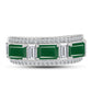 Inel din Argint 925 ( 3.76 grame ) cu Calcedon Verde și Topaz Alb 2.29 Carate