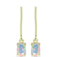 Cercei din Argint 925 Placat cu Aur ( 1.51 grame ) cu Opal Welo 0.58 Carate