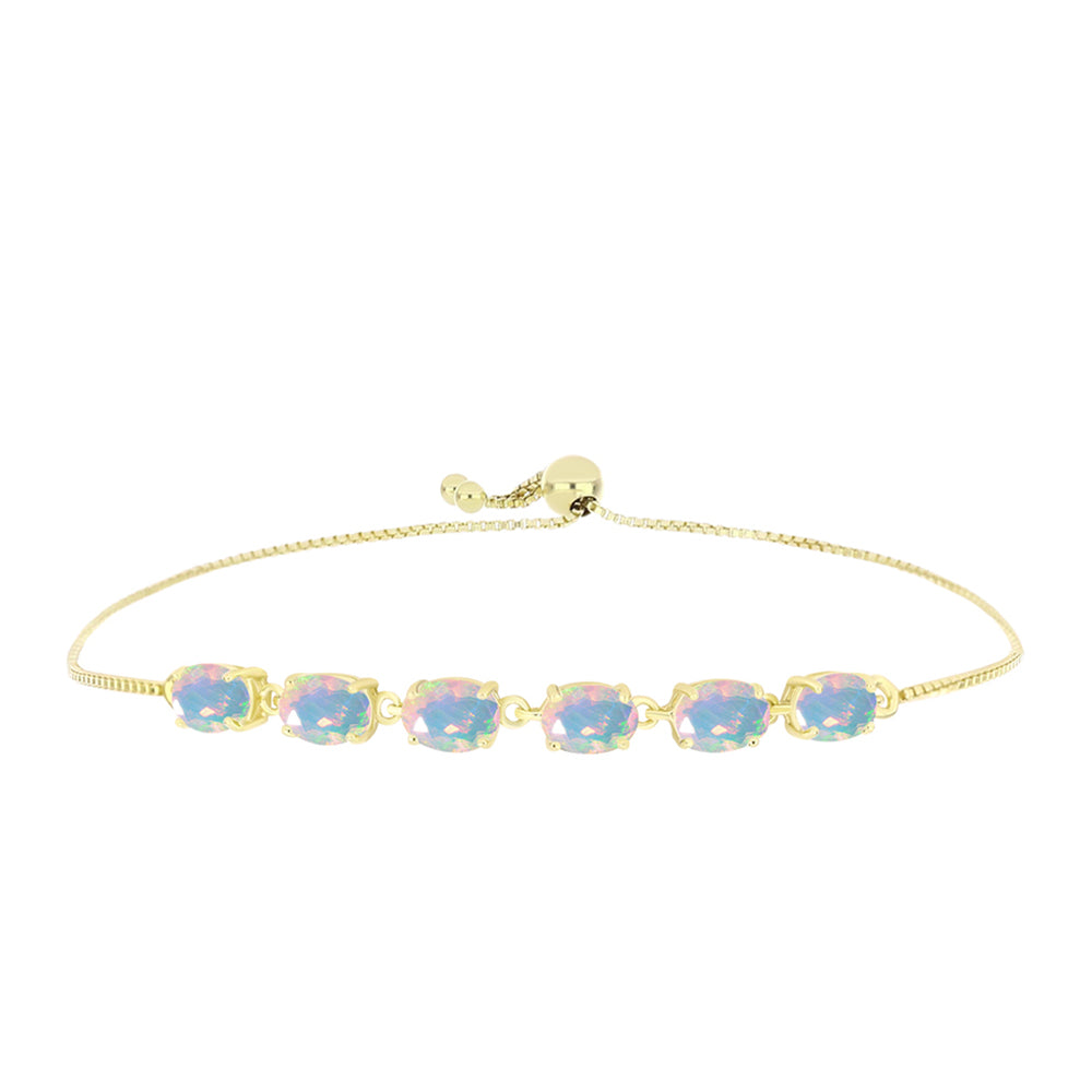 Brățară din Argint 925 Placat cu Aur ( 2.98 grame ) cu Opal Welo 2.72 Carate 1 