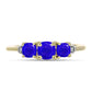 Inel din Argint 925 Placat cu Aur ( 1.7 grame ) cu Agat Albastru și Topaz Alb 1.1 Carate