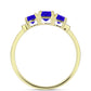 Inel din Argint 925 Placat cu Aur ( 1.7 grame ) cu Agat Albastru și Topaz Alb 1.1 Carate