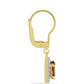 Cercei din Argint 925 Placat cu Aur ( 1.98 grame ) cu Cuarț Coniac și Topaz Alb 1.6 Carate
