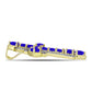 Cruce Pandantiv din Argint 925 Placat cu Aur ( 4.75 grame ) cu Agat Albastru și Topaz Alb 2.79 Carate