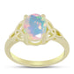 Inel din Argint 925 Placat cu Aur ( 2.5 grame ) cu Opal Welo 1.17 Carate