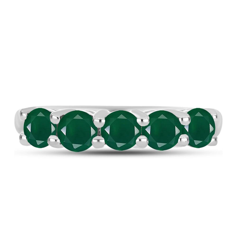 Inel din Argint 925 ( 2.73 grame ) cu Calcedon Verde 1.22 Carate 1 