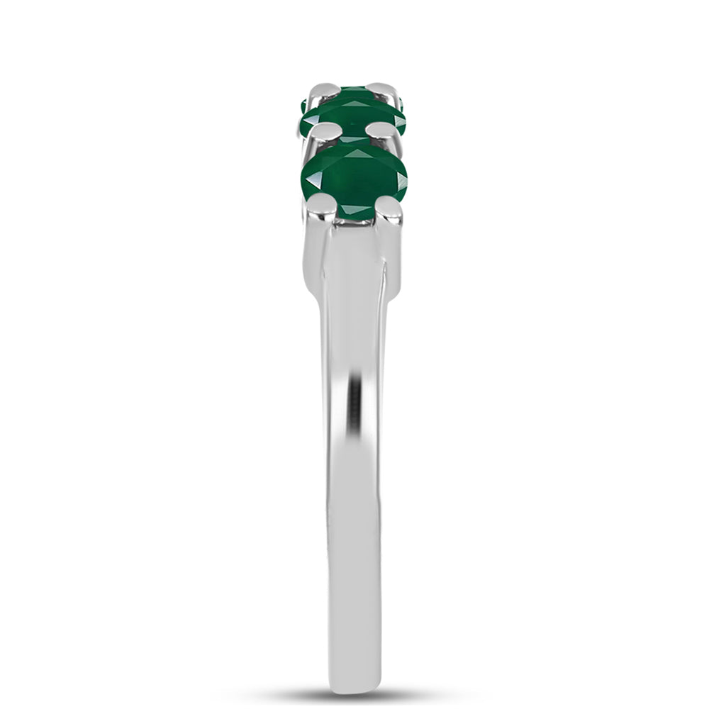 Inel din Argint 925 ( 2.73 grame ) cu Calcedon Verde 1.22 Carate 4 