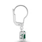 Cercei din Argint 925 ( 1.6 grame ) cu Calcedon Verde 1.32 Carate