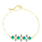 Brățară din Argint 925 Placat cu Aur ( 5.61 grame ) cu Opal Albastru Etiopian Paraiba și Topaz Alb 1.1 Carate