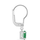 Cercei din Argint 925 ( 1.49 grame ) cu Smarald Brazilian 0.83 Carate