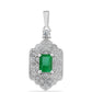 Pandantiv din Argint 925 ( 3.33 grame ) cu Smarald Brazilian și Topaz Alb 1.4 Carate