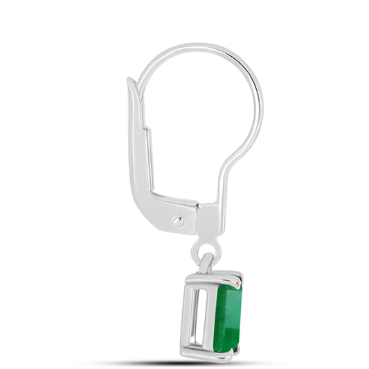 Cercei din Argint 925 ( 1.61 grame ) cu Smarald Brazilian 1.38 Carate