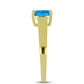 Inel din Argint 925 Placat cu Aur ( 2.29 grame ) cu Opal Albastru Etiopian Paraiba 0.73 Carate
