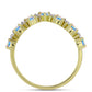 Inel din Argint 925 Placat cu Aur ( 2.25 grame ) cu Moissanit de Gheață și Topaz Alb 0.98 Carate