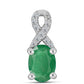 Pandantiv din Argint 925 ( 0.71 grame ) cu Smarald Brazilian și Topaz Alb 0.82 Carate