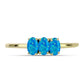 Inel din Argint 925 Placat cu Aur ( 1.56 grame ) cu Opal Albastru Etiopian Paraiba 0.46 Carate