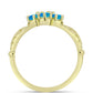 Inel din Argint 925 Placat cu Aur ( 3.13 grame ) cu Opal Albastru Etiopian Paraiba 0.45 Carate