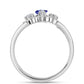 Inel din Argint 925 ( 4.85 grame ) cu Tanzanit și Topaz Alb 0.67 Carate