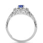 Inel din Argint 925 ( 3.6 grame ) cu Tanzanit și Topaz Alb 0.37 Carate