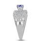 Inel din Argint 925 ( 3.77 grame ) cu Tanzanit și Topaz Alb 0.76 Carate