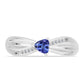 Inel din Argint 925 ( 3.2 grame ) cu Tanzanit și Topaz Alb 0.43 Carate
