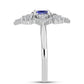 Inel din Argint 925 ( 3.7 grame ) cu Tanzanit și Topaz Alb 1.64 Carate