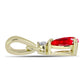 Pandantiv din Argint 925 Placat cu Aur ( 0.42 grame ) cu Agat Roșu și Topaz Alb 0.35 Carate