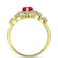 Inel din Argint 925 Placat cu Aur ( 3.47 grame ) cu Agat Roșu și Zircon Alb 1.55 Carate