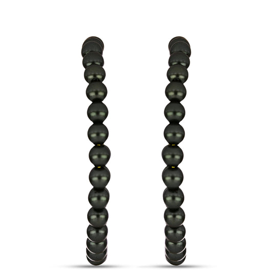 Cercei din Argint 925 Placat cu Aur ( 1.8 grame ) cu Perlă De apă Dulce cu Efect "Verde Tahitian" 20.88 Carate