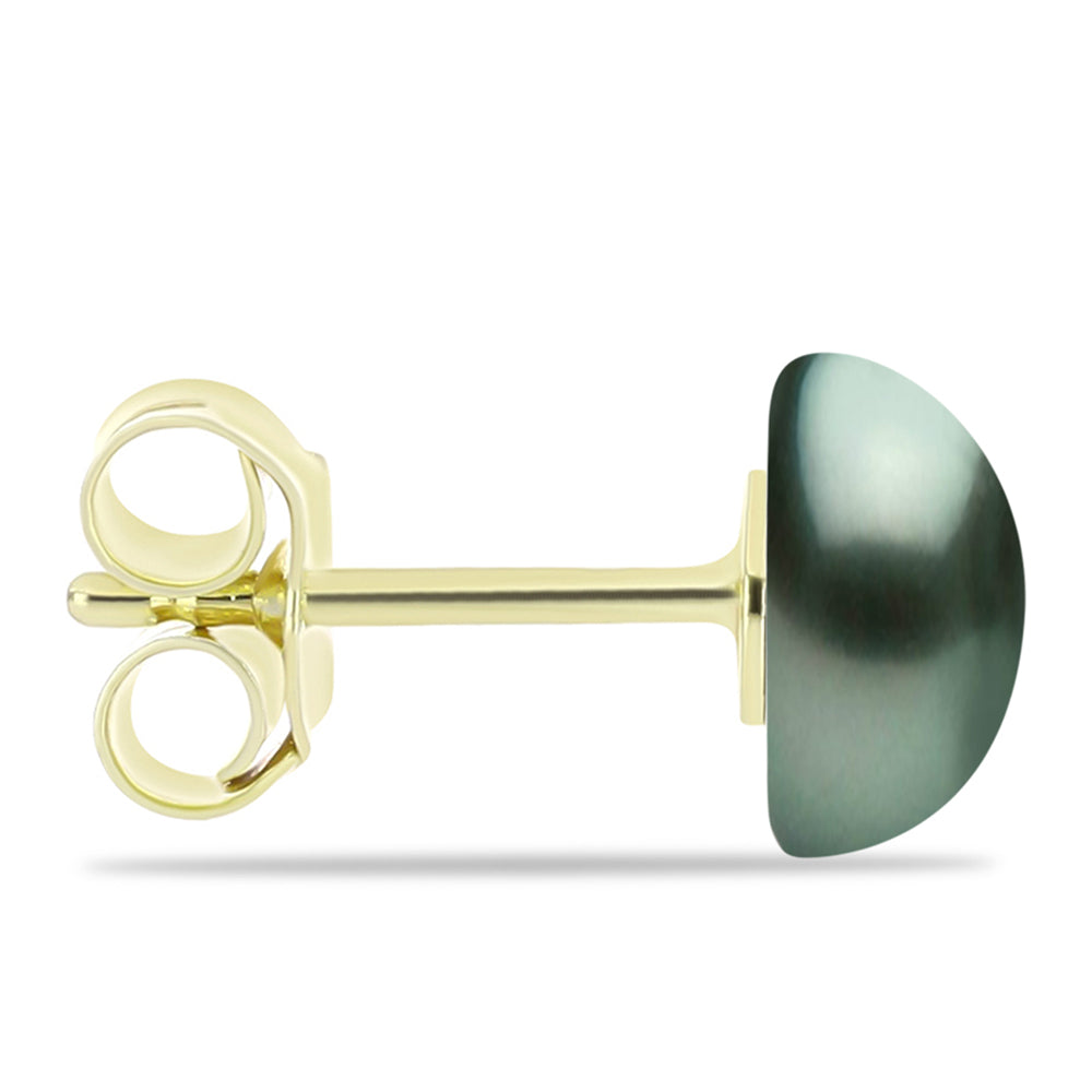 Set din Argint 925 Placat cu Aur ( 0.59 grame ) cu Perlă De apă Dulce cu Efect "Verde Tahitian" 220.96 Carate ( Colier+Cercei+Brățară )
