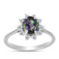 Inel din Argint 925 ( 2.41 grame ) cu Topaz Mistic și Topaz Alb 1.46 Carate