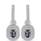 Cercei din Argint 925 ( 4.26 grame ) cu Topaz Mistic și Topaz Alb 1.58 Carate