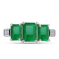 Inel din Argint 925 ( 2.28 grame ) cu Smarald Brazilian și Zircon Alb 2.37 Carate