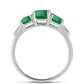 Inel din Argint 925 ( 2.28 grame ) cu Smarald Brazilian și Zircon Alb 2.37 Carate