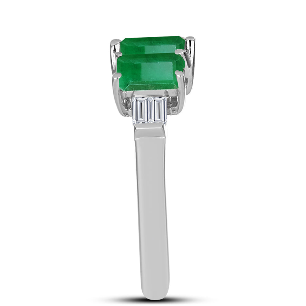 Inel din Argint 925 ( 2.28 grame ) cu Smarald Brazilian și Zircon Alb 2.37 Carate 4 