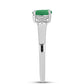 Inel din Argint 925 ( 2.68 grame ) cu Smarald Brazilian 0.76 Carate