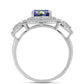 Inel din Argint 925 ( 4.06 grame ) cu Topaz Mistic și Zircon Alb 3.18 Carate
