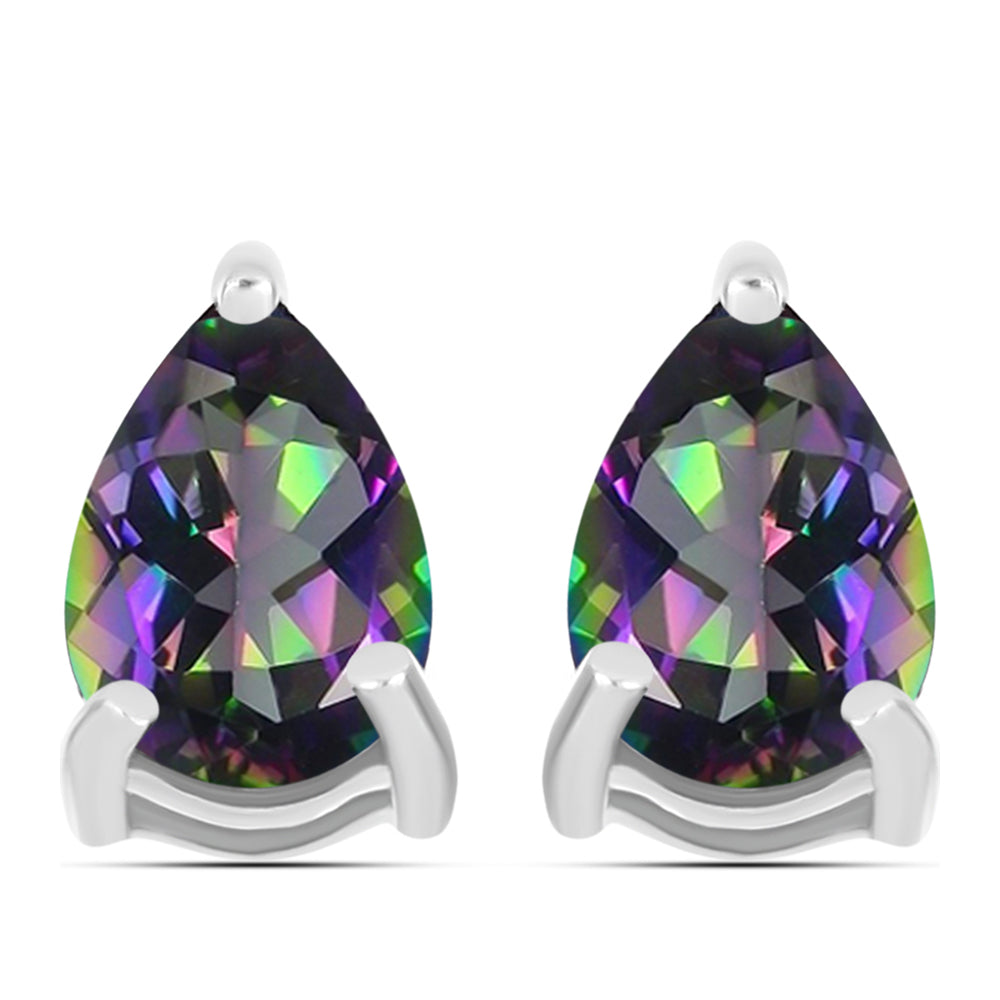 Cercei din Argint 925 ( 1.23 grame ) cu Topaz Mistic 1.19 Carate