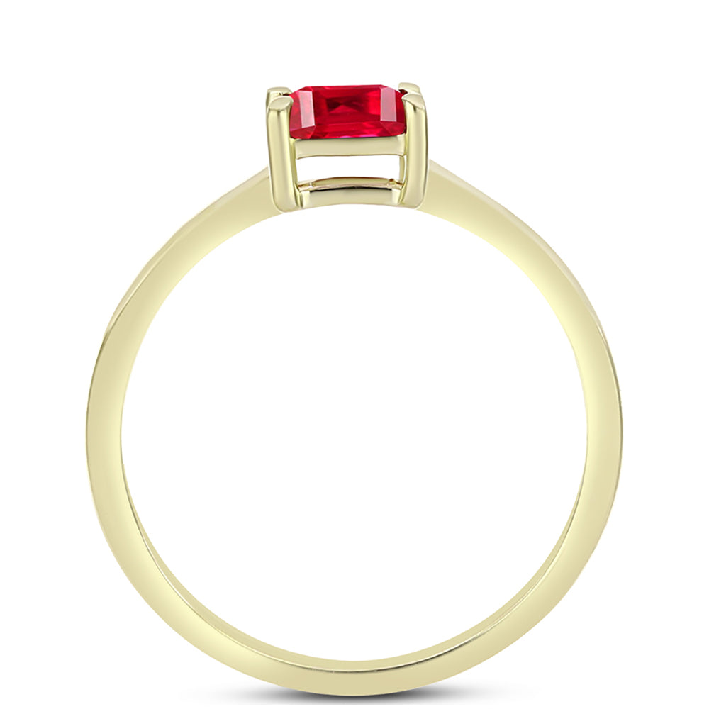 Inel din Argint 925 Placat cu Aur ( 1.71 grame ) cu Agat Roșu 0.54 Carate 2 