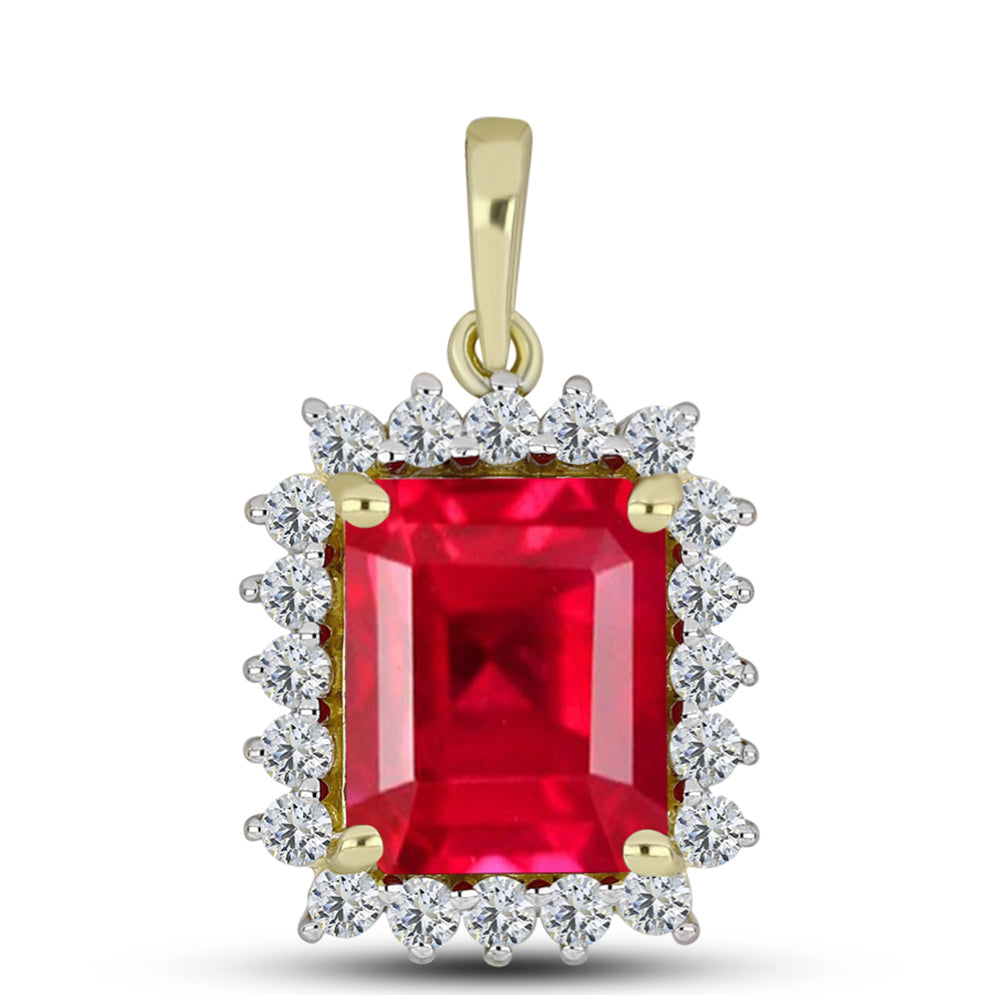 Pandantiv din Argint 925 Placat cu Aur ( 1.78 grame ) cu Agat Roșu și Topaz Alb 5 Carate