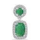 Pandantiv din Argint 925 ( 1.69 grame ) cu Smarald Brazilian și Topaz Alb 1.21 Carate