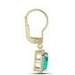 Cercei din Argint 925 Placat cu Aur ( 2.4 grame ) cu Opal Albastru Etiopian Paraiba și Topaz Alb 1.52 Carate