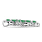 Cruce Pandantiv din Argint 925 ( 5.09 grame ) cu Smarald Brazilian și Topaz Alb 3.38 Carate