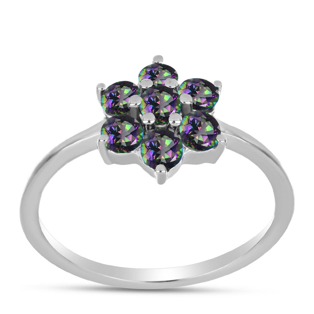 Inel din Argint 925 ( 1.77 grame ) cu Topaz Mistic 0.69 Carate 3 