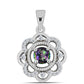 Pandantiv din Argint 925 ( 2.04 grame ) cu Topaz Mistic și Topaz Alb 0.69 Carate
