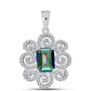 Pandantiv din Argint 925 ( 1.99 grame ) cu Topaz Mistic și Topaz Alb 1.91 Carate
