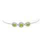 Brățară din Argint 925 ( 4.11 grame ) cu Peridot Changbai și Topaz Alb 2.93 Carate