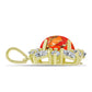 Pandantiv din Argint 925 Placat cu Aur ( 2.28 grame ) cu Turcoaz Mohave și Topaz Alb 3.84 Carate
