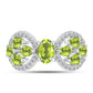 Inel din Argint 925 ( 3.5 grame ) cu Peridot Changbai și Topaz Alb 2.61 Carate